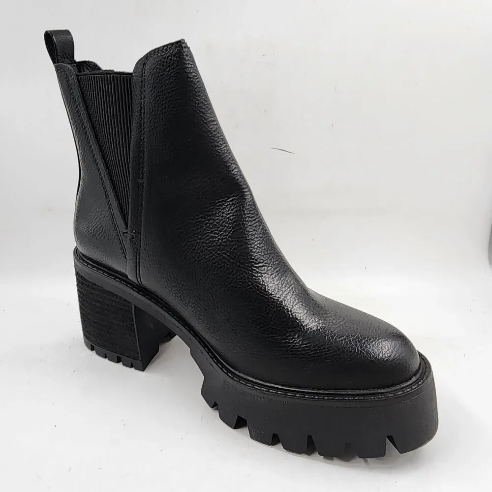 MIA Black Platform Lug Heel Chelsea Boots - Picture 6 of 10